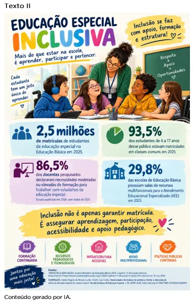 Imagem de apoio do tema: MODELO ENEM - PROFESSORES - EDUCAÇÃO ESPECIAL INCLUSIVA